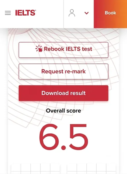 IELTS score 6.5